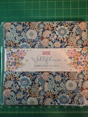 Tilda Wallflower Fabric Stack - Navy Floral